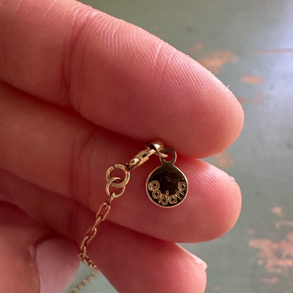 Gorjana 18k Gold Plated Brass Mother of Pearl Sunset Etched Necklace - Picture 4 of 8